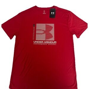 Under Armour Men's Red UA Tech Fade Short Sleeve Loose T-shirt Size M New‎
